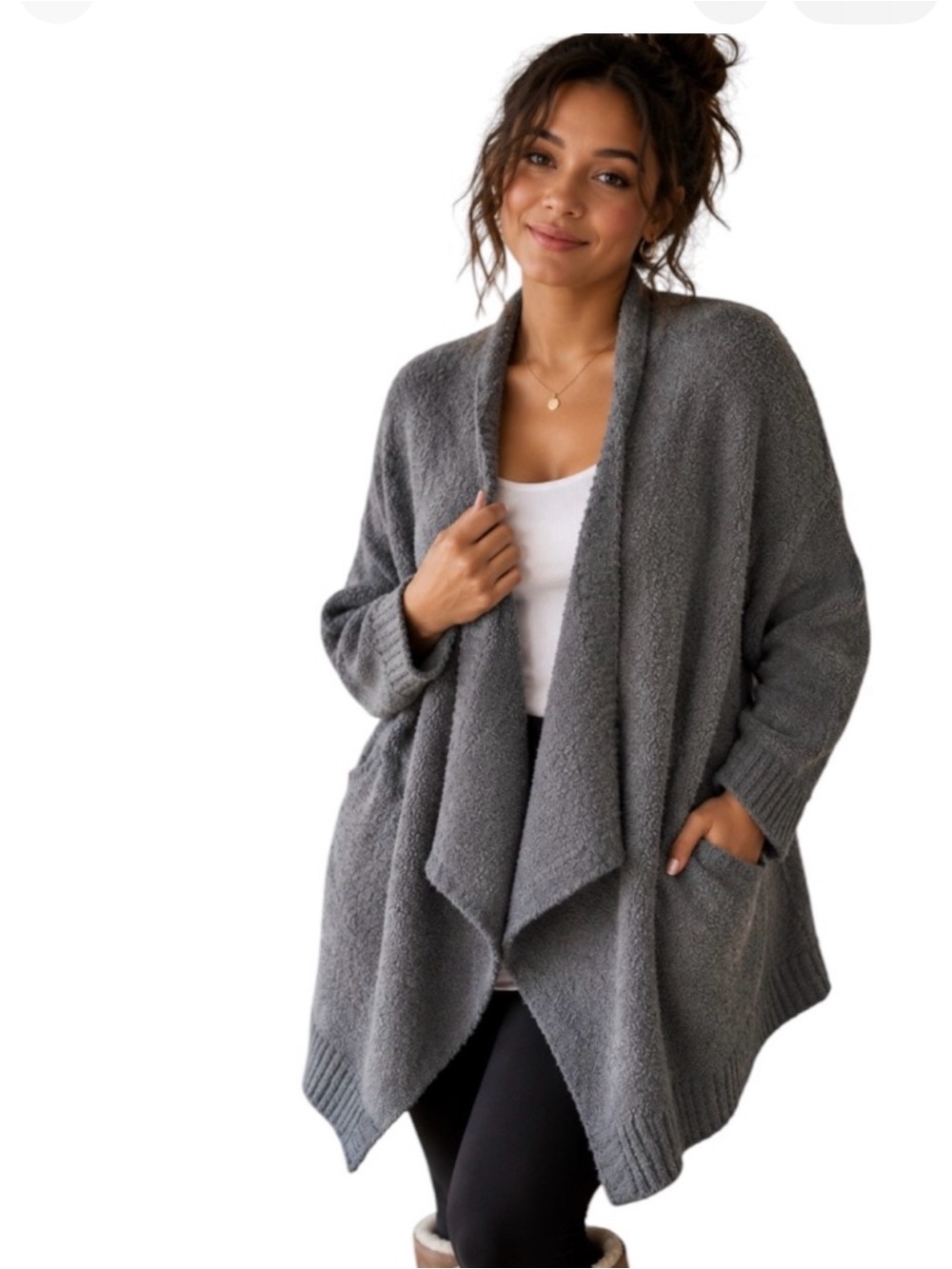 Ugg phoebe duster - Cozy Draped Open-Front Cardigan